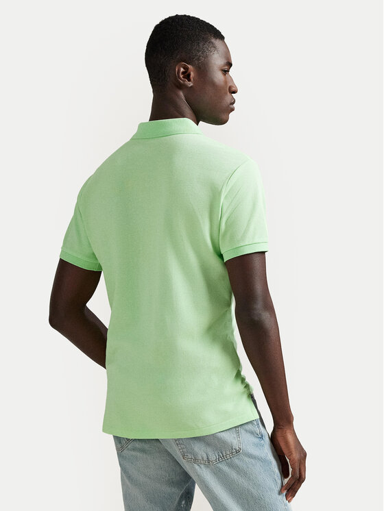 Polo Ralph Lauren Polo Ralph Lauren Тениска с яка и копчета 710536856502 Светлозелен Slim Fit