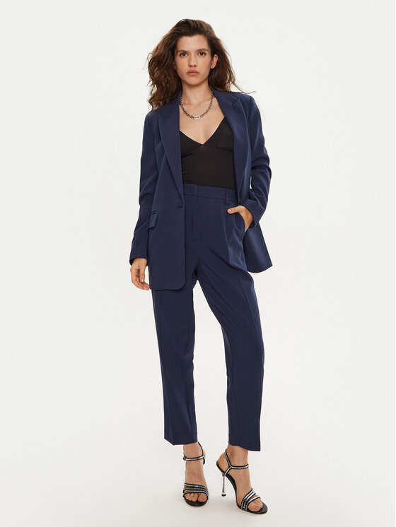 Bruuns Bazaar Bruuns Bazaar Marynarka Cindy BBW2548 Granatowy Loose Fit