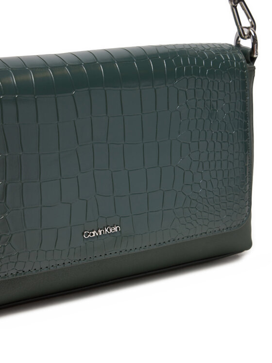 Calvin Klein Calvin Klein Handtasche Ck Must Shoulder Bag_Croco K60K612111 Grün