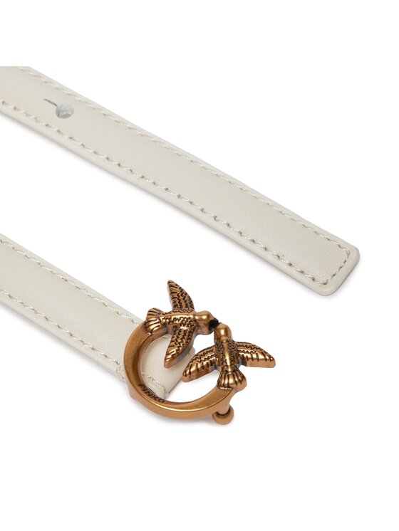 PINKO Pinko Opasek Love Berry H1 Belt PE 24 PLT01 102148 A0F1 Bílá