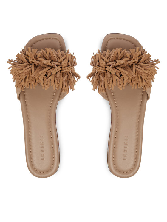 Inuikii Inuikii Ciabatte Fringes Flower 1014.003.0031.250 Beige scuro
