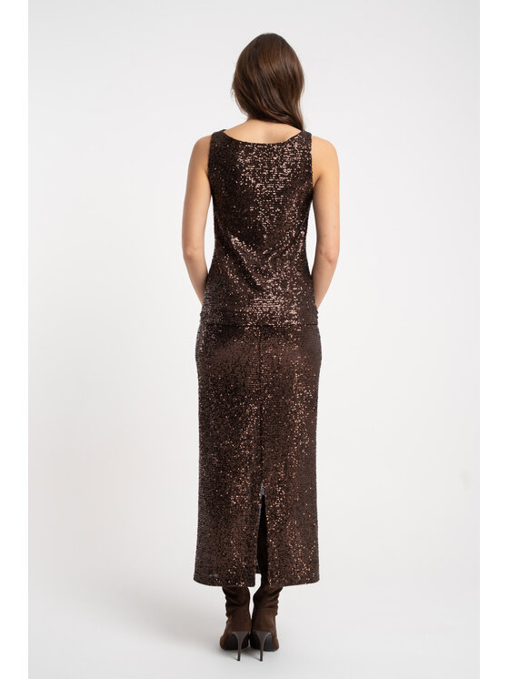 CLICK CLICK Spódnica 50-732 Bordowy Fitted Fit