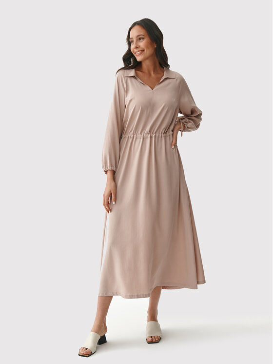 Tatuum Tatuum Ежедневна рокля Malta T2216.196 Бежов Regular Fit
