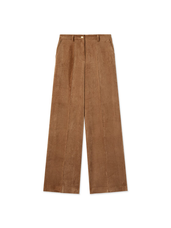 Oltre Oltre Spodnie materiałowe P065R009577N012 Kremowy Flared Fit