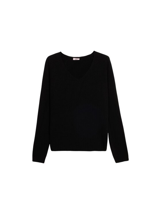 Oltre Oltre Sweter M046E002032N033 Czarny Regular Fit