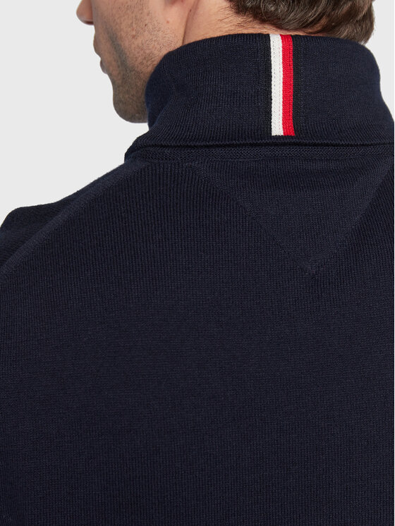 Tommy Hilfiger Tommy Hilfiger Golf Pima MW0MW28048 Granatowy Regular Fit