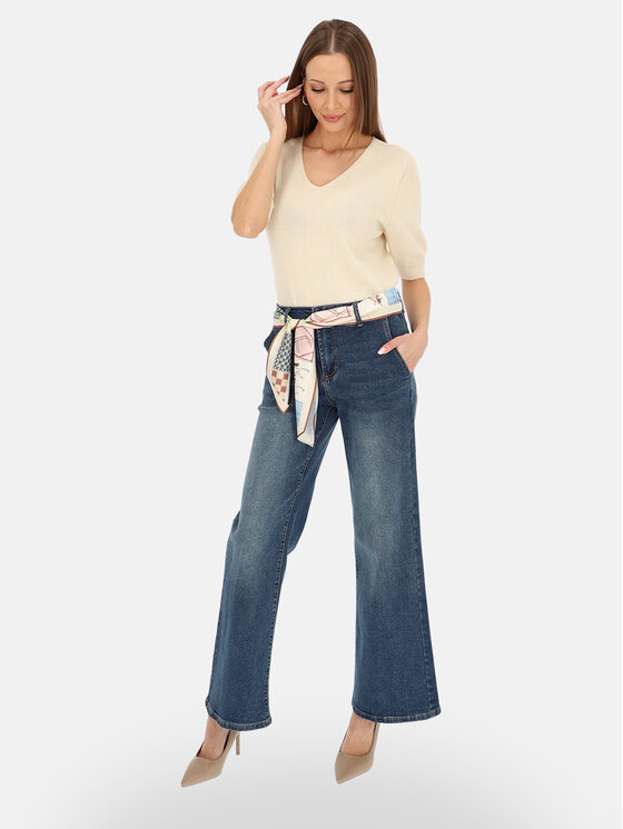 L’AF L’AF Jeansy Lilibet Niebieski Wide Leg