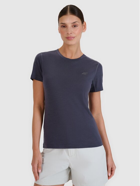 4F 4F Funkčné tričko 4FWSS25TFTSF1269-22S Čierna Regular Fit