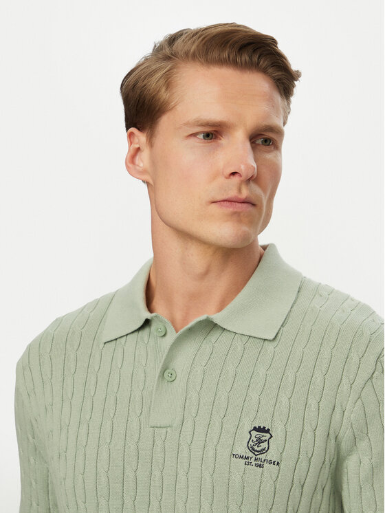 Tommy Hilfiger Tommy Hilfiger Pólóing MW0MW42788 Világoszöld Regular Fit