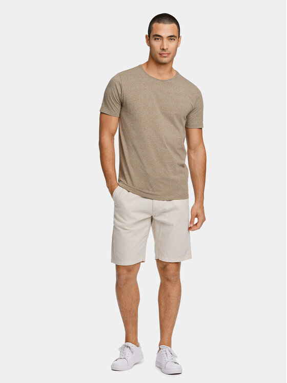 Lindbergh Lindbergh Šortky z materiálu 30-508003 Béžová Relaxed Fit