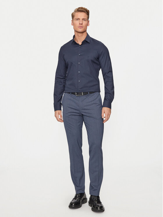 Calvin Klein Calvin Klein Srajca K10K113182 Mornarsko modra Slim Fit
