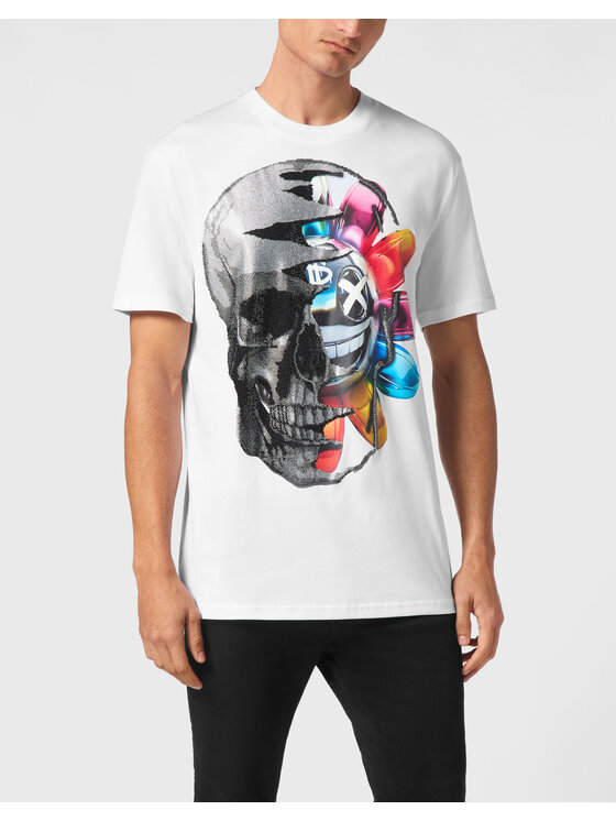PHILIPP PLEIN PHILIPP PLEIN T-Shirt 21191 Biały Regular Fit