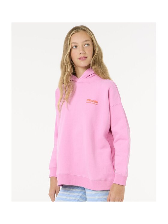 Rip Curl Rip Curl Bluza Surf Puff Hood-Girl Różowy Relaxed Fit