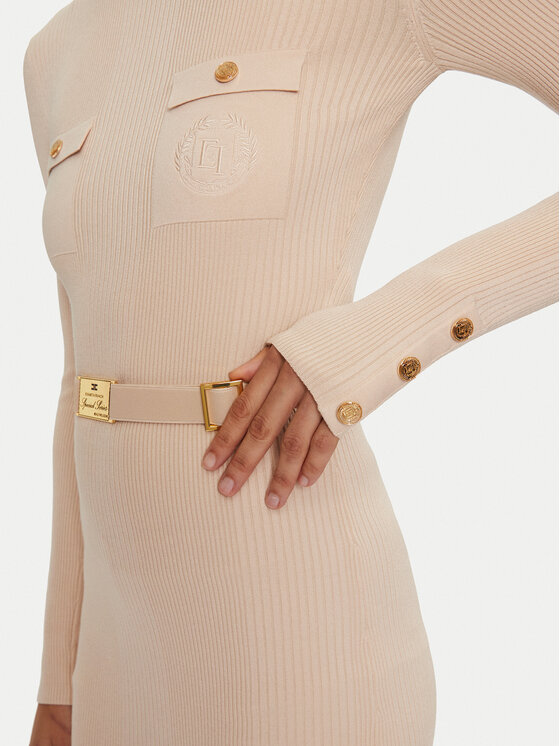 Elisabetta Franchi Elisabetta Franchi Trikotažinė suknelė AM-25B-46E2-V440 Écru Slim Fit