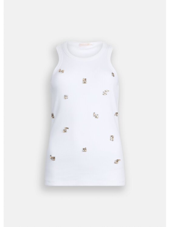 Liu Jo Liu Jo T-shirt MF5447J4822P9125 Bianco Slim Fit