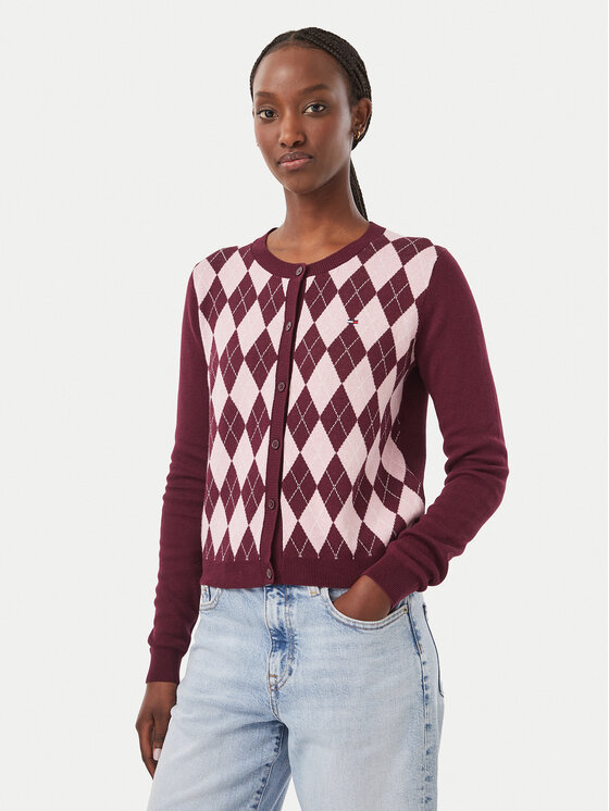 Tommy Jeans Tommy Jeans Кардиган Essential DW0DW23363 Виолетов Regular Fit
