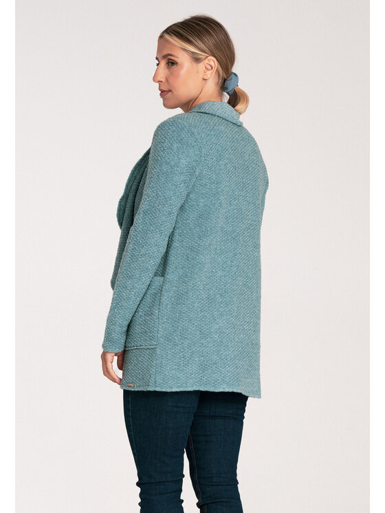 FIGL FIGL Kardigan M1043 Zielony Loose Fit