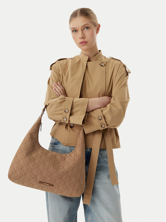 Calvin Klein Geantă Emblem Jacquard LV04F3635G Maro