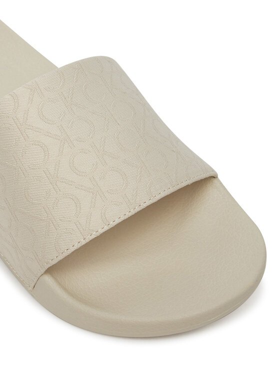 Calvin Klein Calvin Klein Şlapi Pool Slide - Jacq HW0HW02420 Écru
