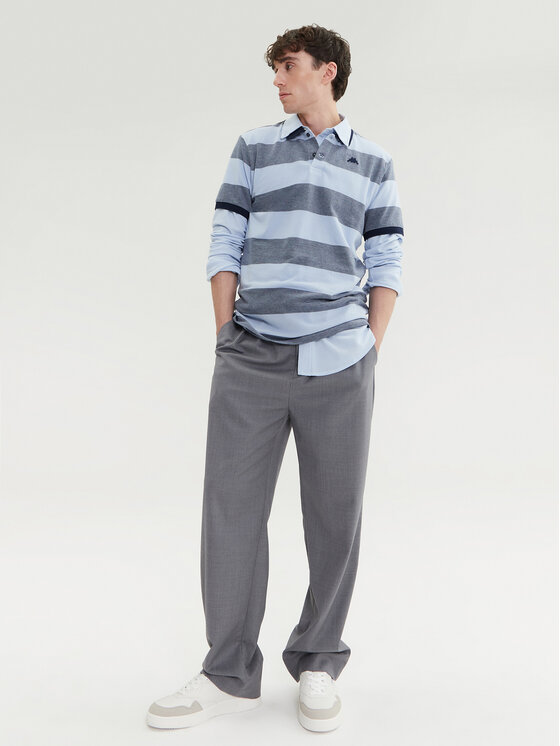 Kappa Kappa Kalhoty z materiálu 62131TW Šedá Regular Fit
