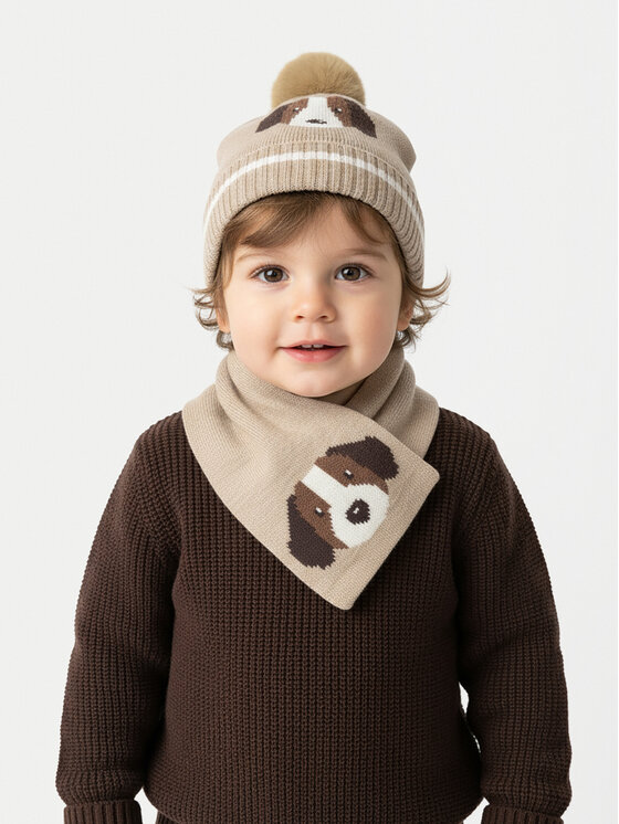 Mayoral Mayoral Set berretto e sciarpa 10018 Beige