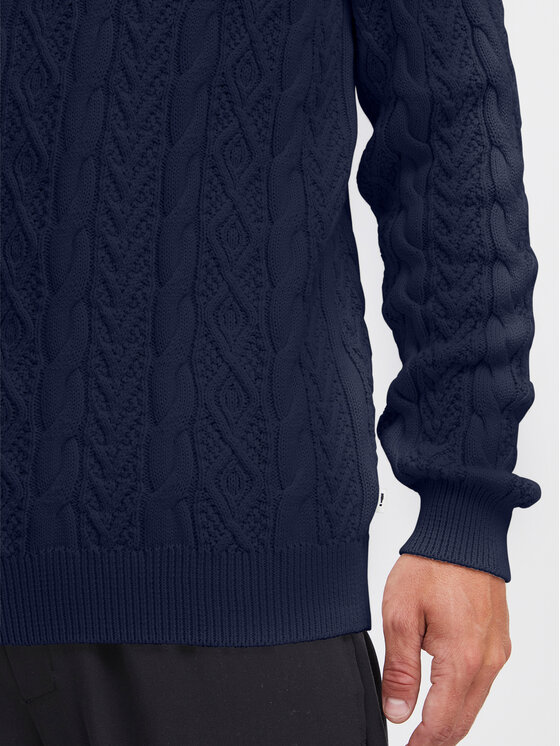 Solid Solid Krekls ar augstu apkakli 21107995 Tumši zils Regular Fit