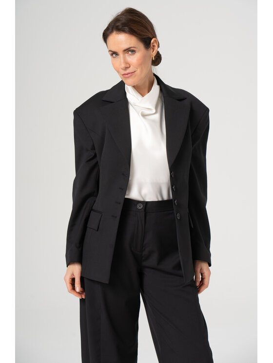 Salme Salme Marynarka Tamara Czarny Regular Fit