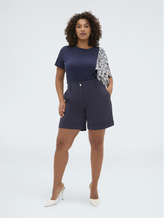 Fiorella Rubino Fiorella Rubino T-shirt G03UL008895N034 Blu Regular Fit