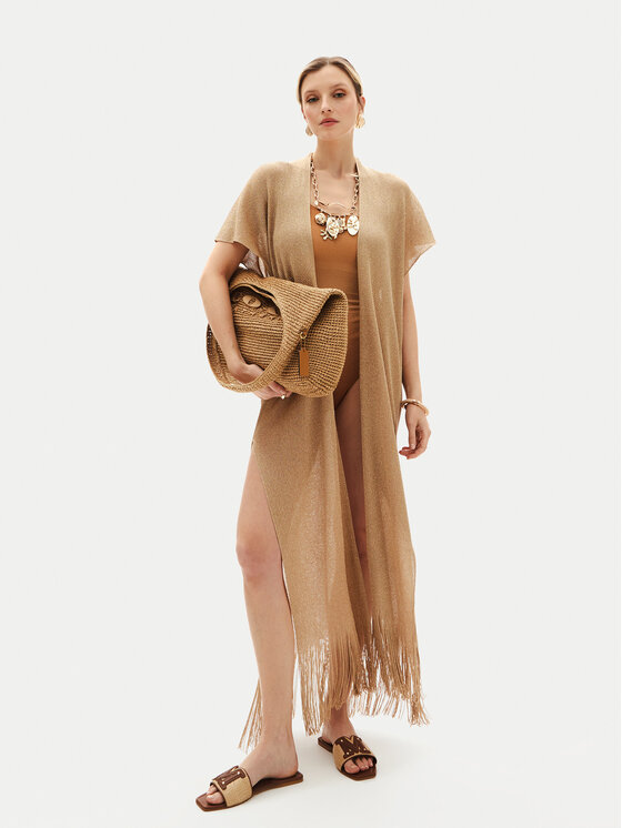 Max Mara Beachwear Max Mara Beachwear Kimono Zarelia 2516691029 Różowy Relaxed Fit