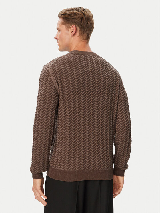 HUGO HUGO Пуловер Simond 50570261 Кафяв Regular Fit