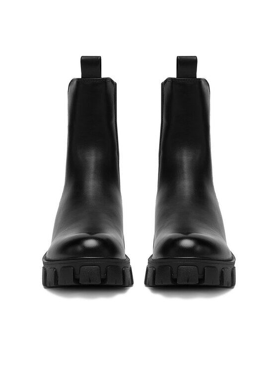 DeeZee DeeZee Kotníková obuv s elastickým prvkem 12837-22-BLACK PU Černá