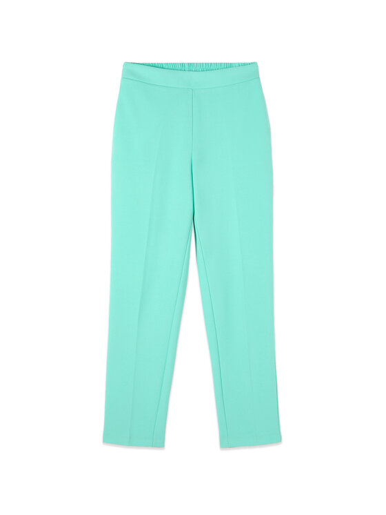 Oltre Oltre Pantaloni di tessuto P273J102543N015 Turchese Regular Fit