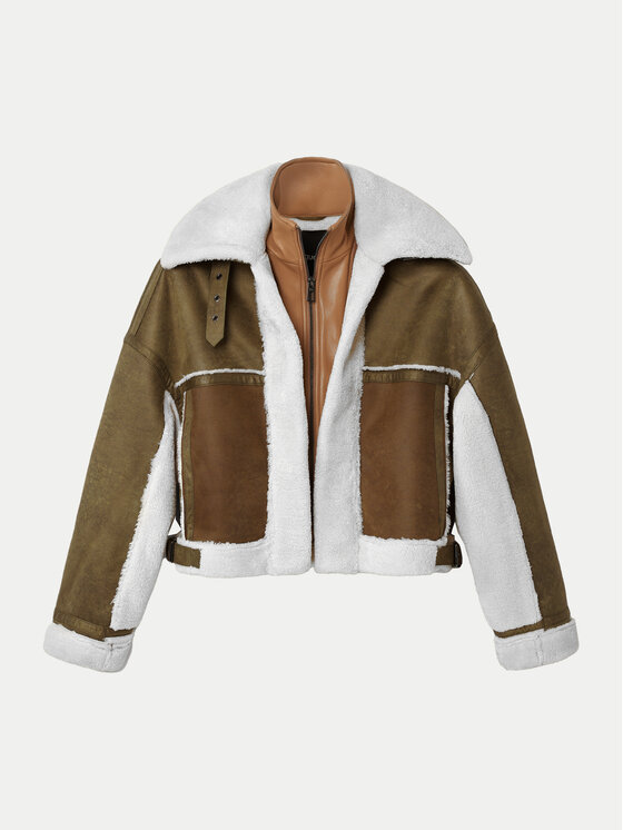 Desigual Desigual Kožich Chaq 24WWEWB7 Khaki Regular Fit