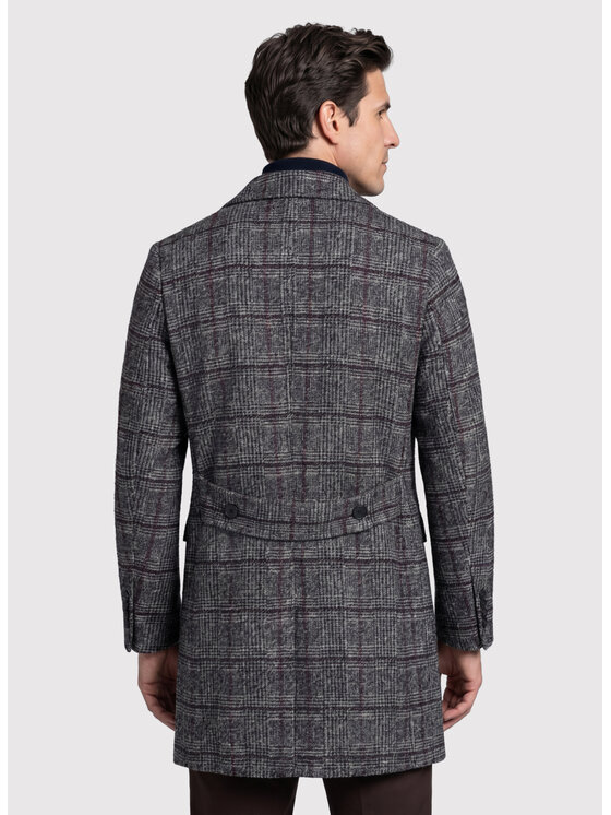 Pako Lorente Pako Lorente Płaszcz zimowy P26WF-7X-003 Szary Straight Fit