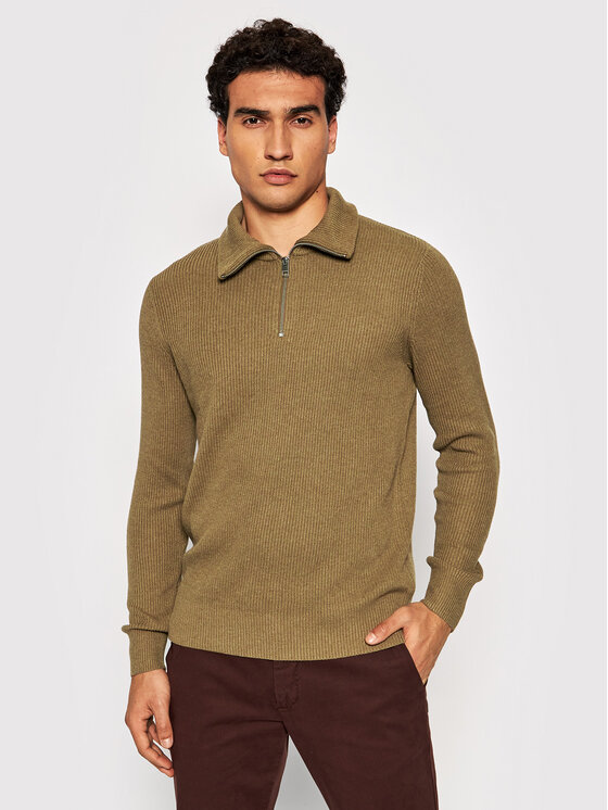 Jack&Jones PREMIUM Pulover Perfect 12193527 Rjava Regular Fit