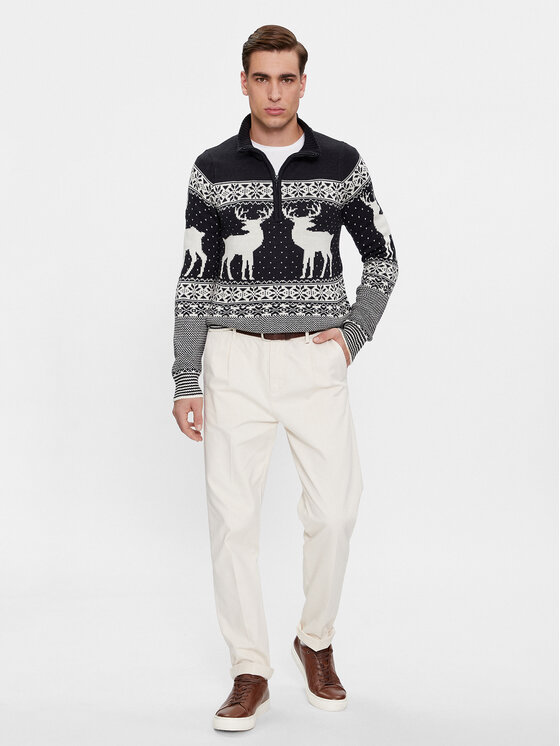 Brave Soul Brave Soul Pulover MK-248CRATCHITB Mornarsko modra Regular Fit