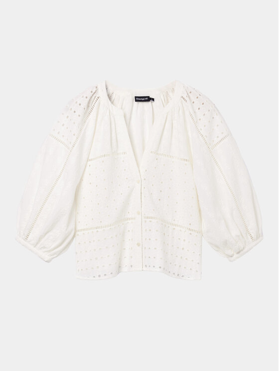 Desigual Desigual Majica Julieta 24SWBW27 Bijela Loose Fit