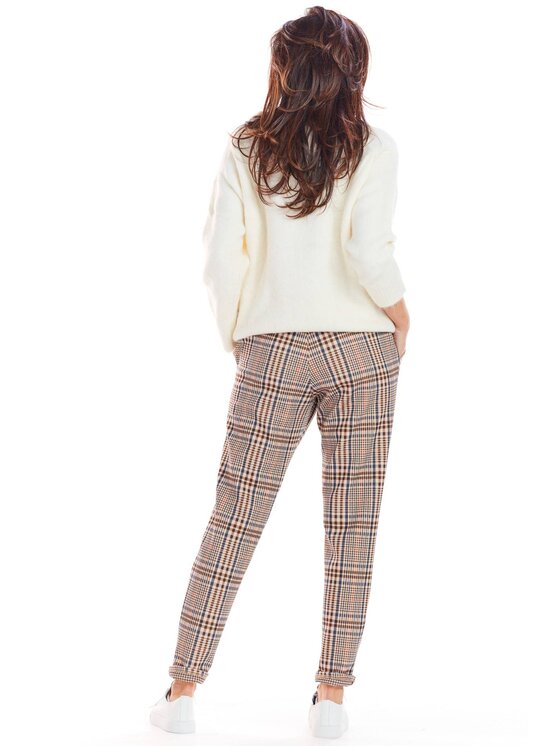Awama Awama Pantaloni da donna A365 Marrone Basic Fit
