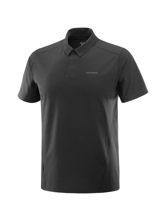 Salomon Salomon Polo TRACKLINE Czarny Regular Fit