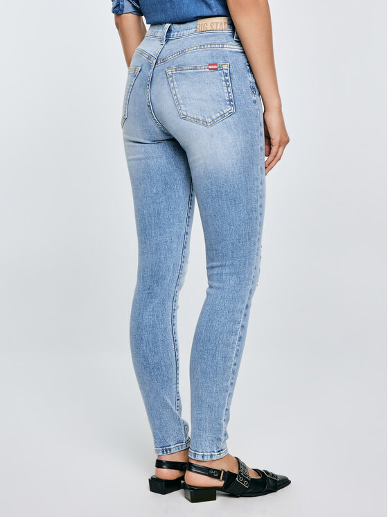 BIG STAR BIG STAR Jeansy ADELA HIGH WAIST Niebieski Skinny Fit