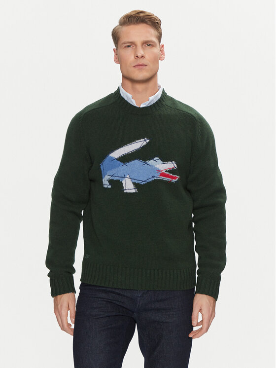 Lacoste Lacoste Pulover AH3145 Zelena Classic Fit