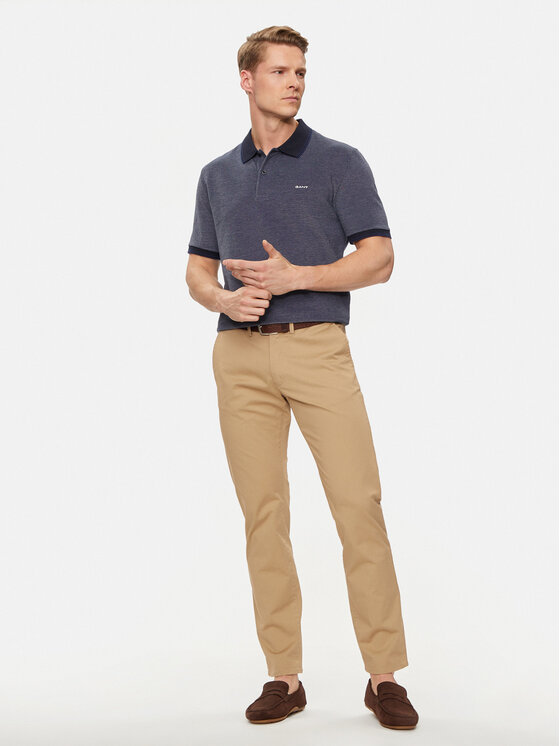 Gant Gant Polo Oxford 2057029 Granatowy Regular Fit