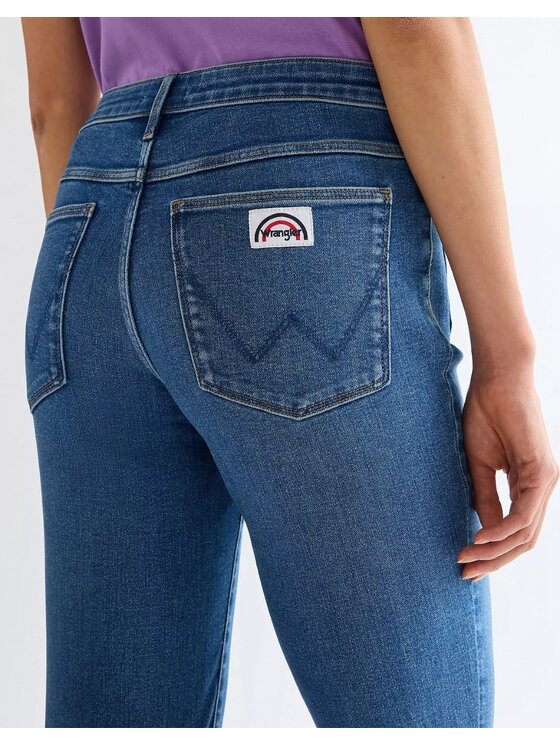 Wrangler Wrangler Jeansy Flare Niebieski Flare Fit