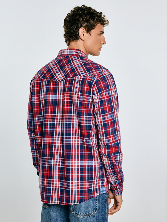 BIG STAR BIG STAR Koszula RETINEZI Czerwony Basic Fit