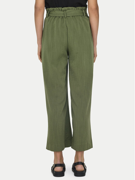 ONLY ONLY Medžiaginės kelnės Marsa 15269628 Žalia Flared Fit