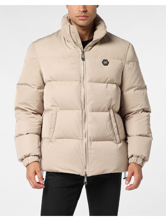 PHILIPP PLEIN PHILIPP PLEIN Kurtka puchowa 26053 Beżowy Regular Fit