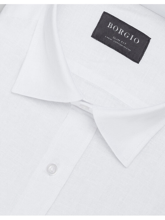 Borgio Borgio Koszula lentini Biały Slim Fit