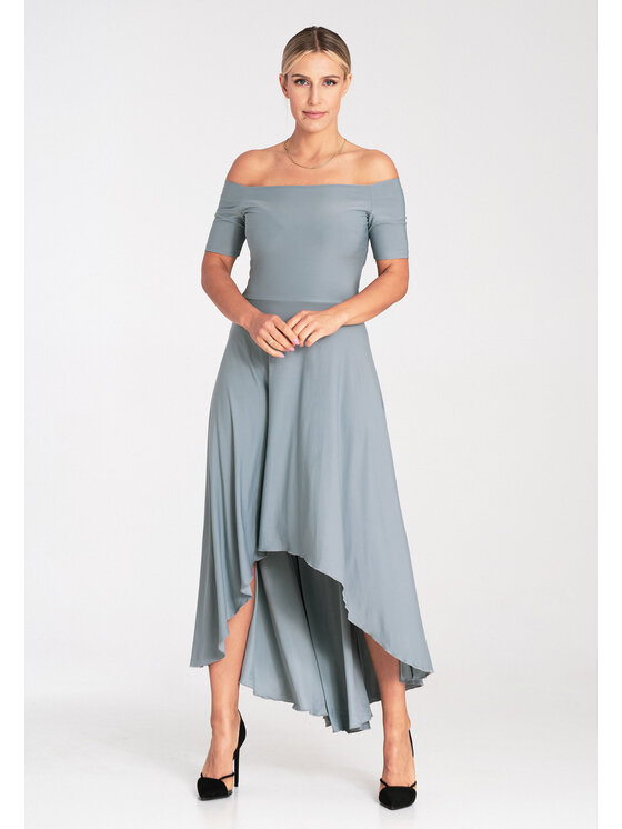 FIGL FIGL Večerné šaty M1032 Sivá Regular Fit