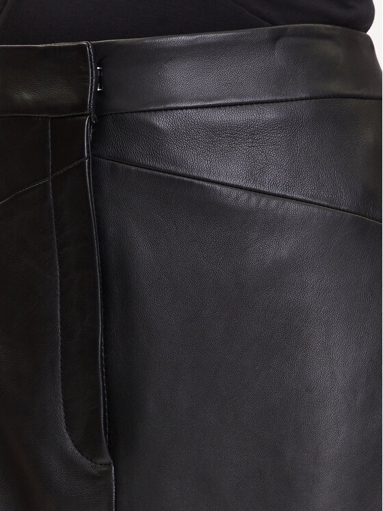BOSS BOSS Fustă din piele Sekina 50543188 Negru Regular Fit
