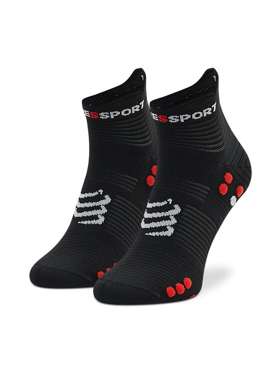 Compressport Augstas unisex zeķes Pro Racing Socks V4.0 Run Low XU00047B_906 Melns